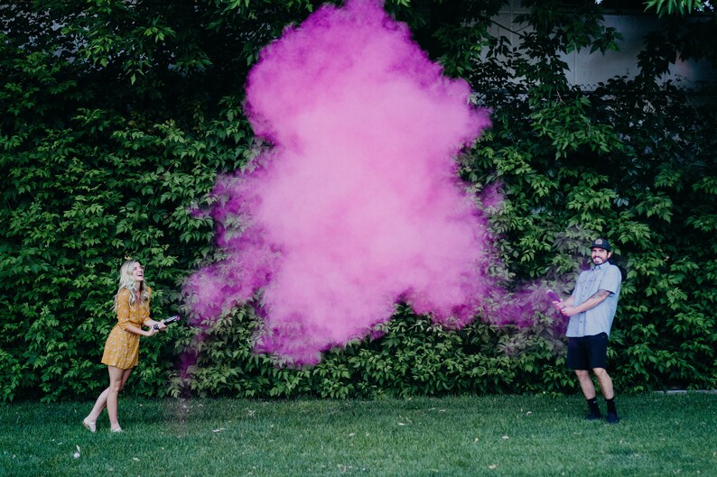 24 Powder Confetti Cannons Gender Reveal Both Smoke Etsy