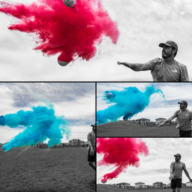 Powder VOLLEYBALL Gender Reveal Volleyball exploding Etsy