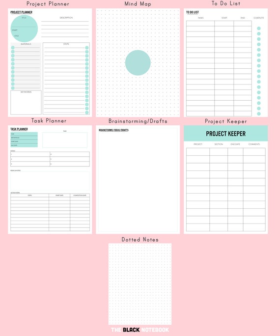 Digital Project Planner Goodnotes Planner Project Planner Etsy