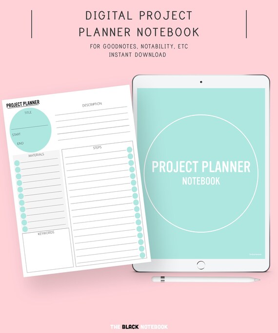 Digital Project Planner Goodnotes Planner Project Planner Etsy