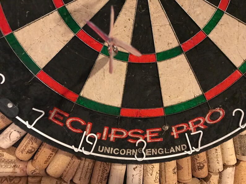 Custom Made Dart Board With Wine Cork Board for Your Mancave Etsy