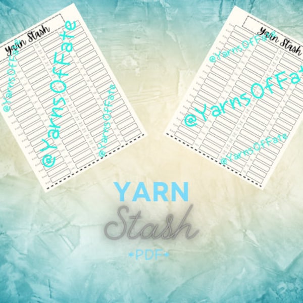 Yarn Inventory Template Etsy
