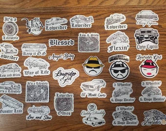 Lowrider Vinyl Sticker - Weatherproof Bumper Decal (Made In California)
