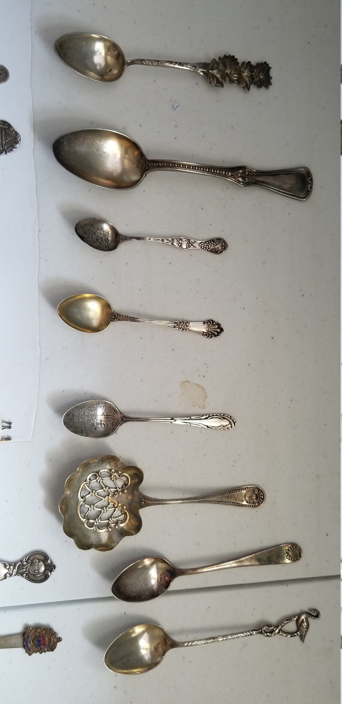 Vintage Tiny Spoon Collection Travel Mementos Etsy