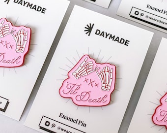 Pink 'Til Death Enamel Pin – Gothic Wedding, Bridesmaid Gift