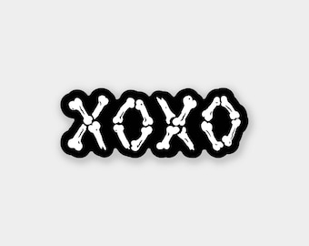 XOXO 'Til Death Sticker - Bridesmaid Proposal - Black Gothic Wedding - Witchy - Spooky Gothic Bachelorette - Engaged - Forever - Bridal