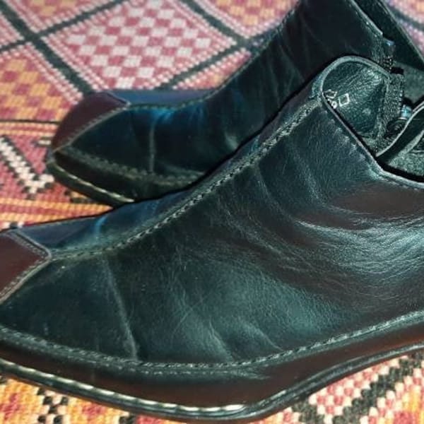 Schuhe*vintage*Rieker*37*Leder*schwarz*