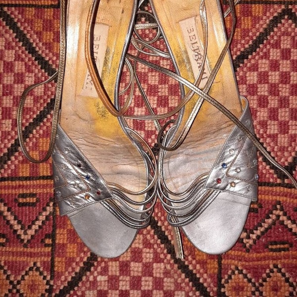 Schuhe*Vintage*Beltrami*Silber*38*