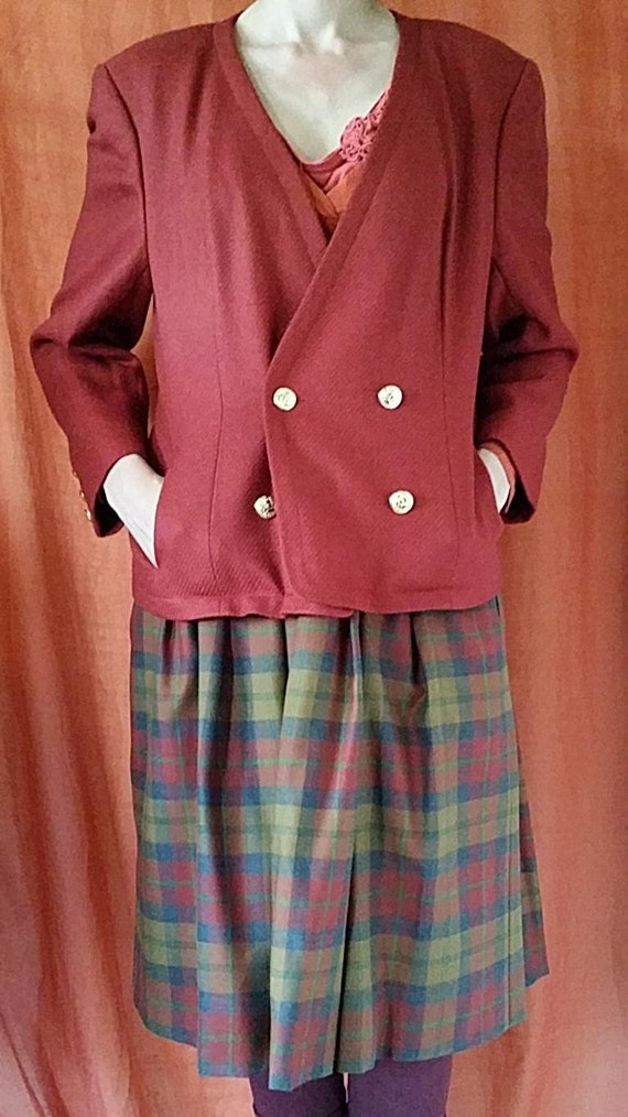 Blazer*Trachtenblazer*Wolle*Vintage*rot*