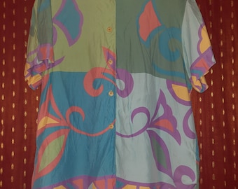 Blouse*Vintage*Pastel*oversized*46*L*