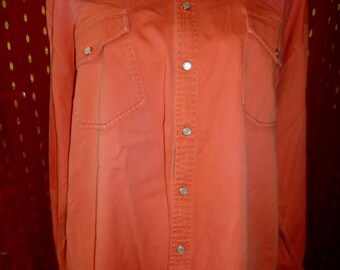 Hemd*Vintage*jeans*90er*nineties*apricot*L*