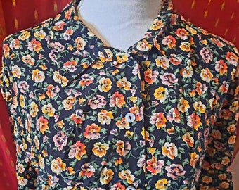 Bluse*Vintage*geblümt*oversized*floral*