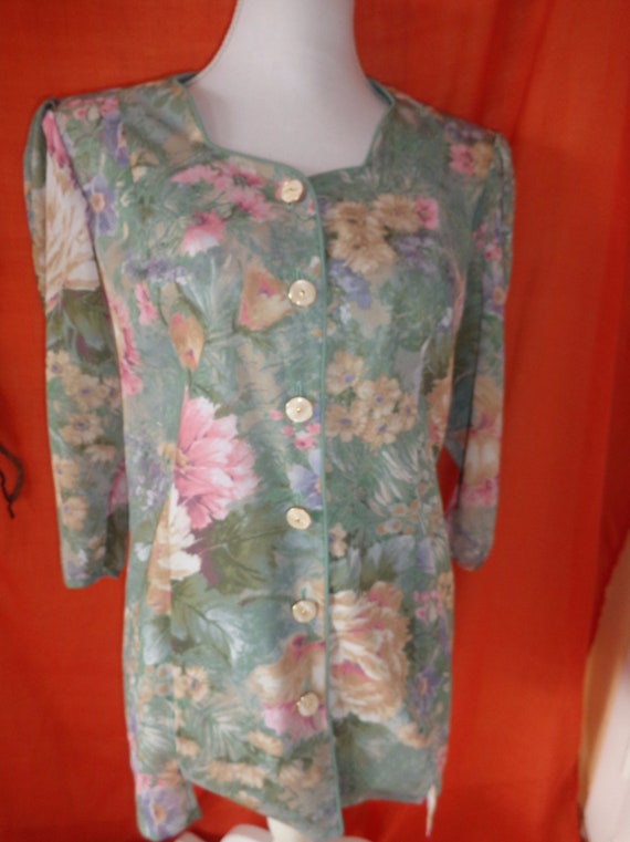 Blouse*Vintage*pastel*oversized - image 3