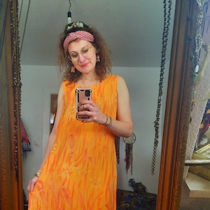 Dress*orange*38*40*Vintage*S*M*