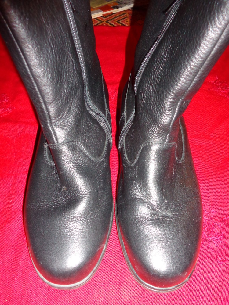 Stiefel*vintage*schwarz*leder*boots*6*39*