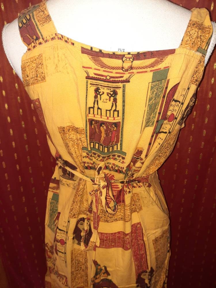 Tanktop*Top*Vintage*gelb*pattern*Ägypten*