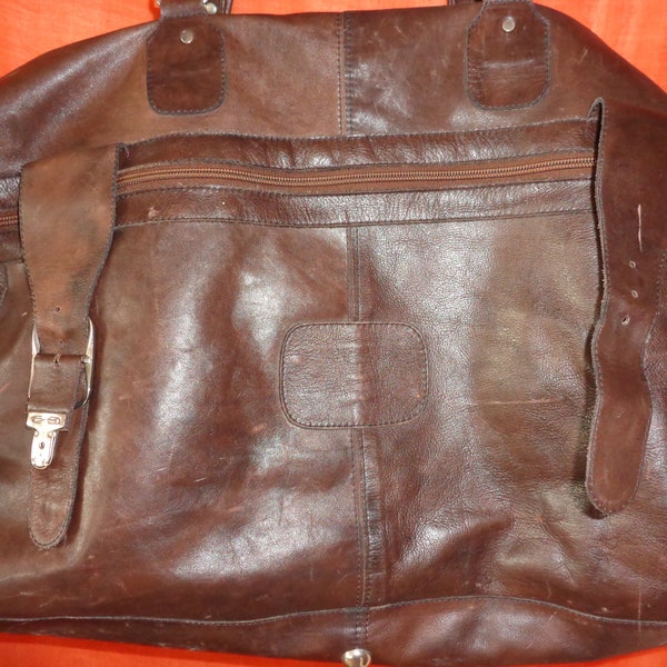 Tasche*XXL*Leder*dunkelbraun*Weekender*