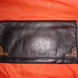 BagVintageblackClutchLeather image 1