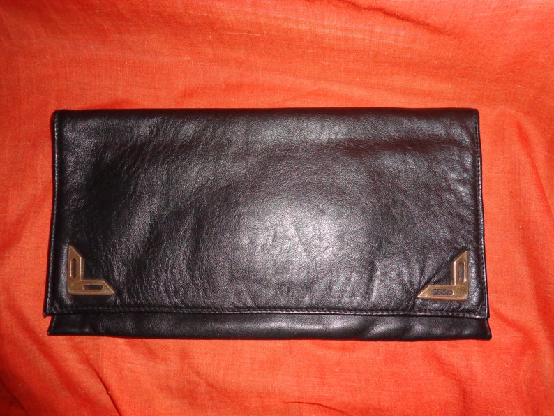 BagVintageblackClutchLeather image 1