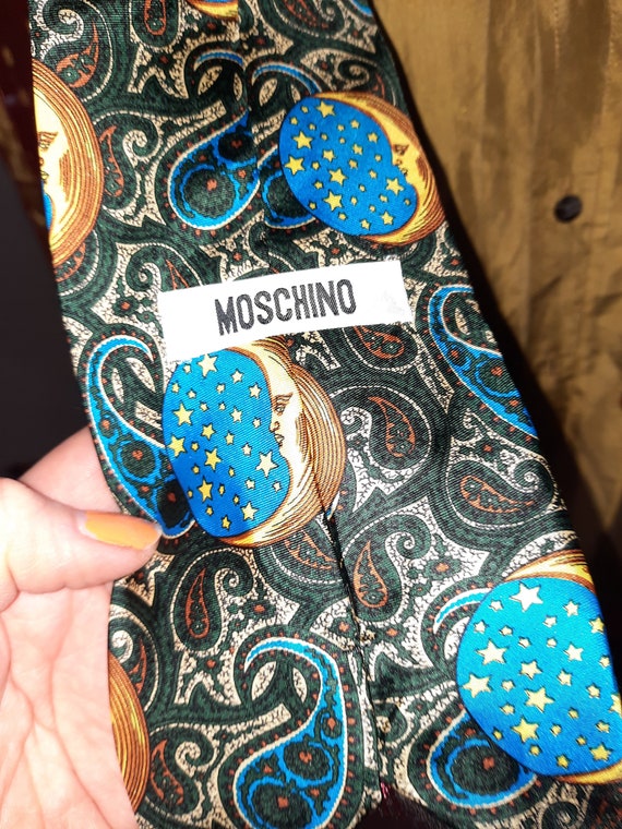 Krawatte*Vintage*Moschino*Mond*Seide - image 2