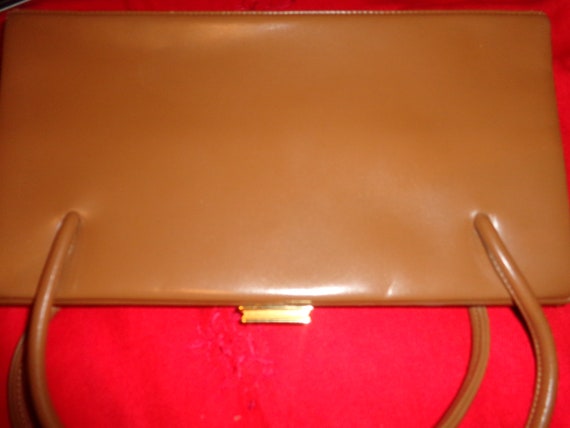 Bag*bag*Vintage*brown*Leather*50s*60s* - image 1