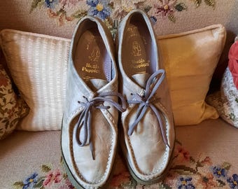 Schuhe*Vintage*Schnürschuhe*HushPuppies*7*41*taupe