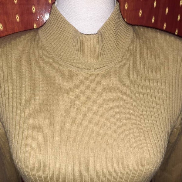 Pulli*Pullover*gelb*Rolli*Rollkragen*Wolle*