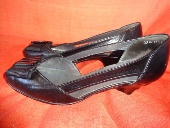 Shoes * Vintage * Peeptoes * Black * PUMPS * 5 * 3