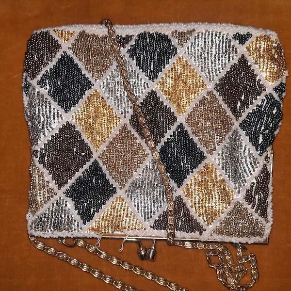 Tasche*Vintage*Pailetten*klein*Mini*