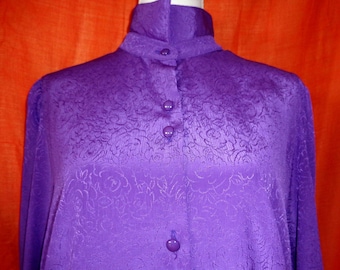 Bluse*Vintage*Lila*Polyester*80er*
