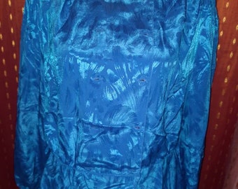 Bluse*Vintage*Blau*M*80er*eighties*