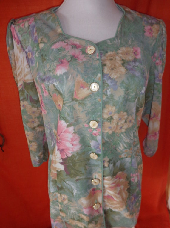 Blouse*Vintage*pastel*oversized - image 2