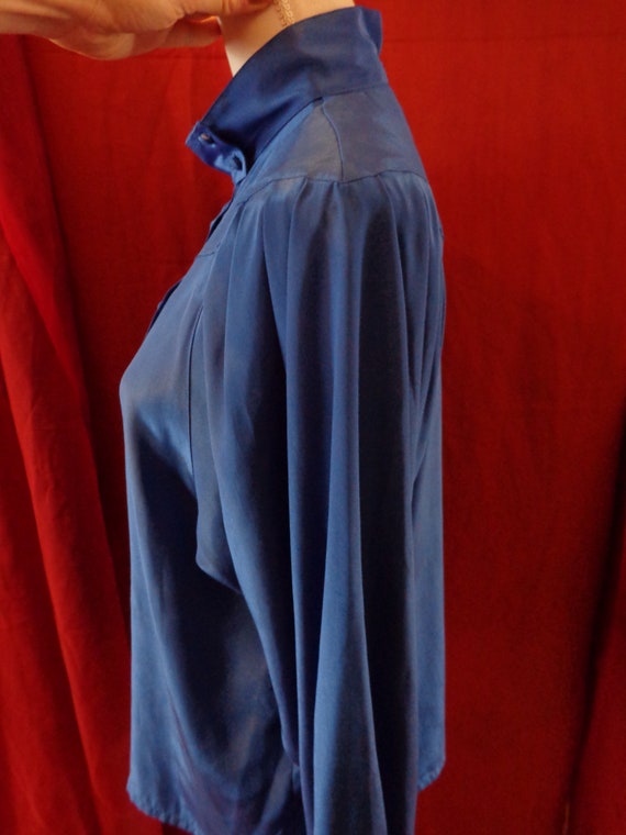 Bluse*Vintage*blau*royal*40*80er*eighties* - image 6