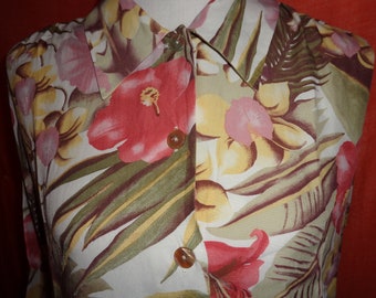 Bluse*Vintage*M*L*Floral*Blumenmuster*