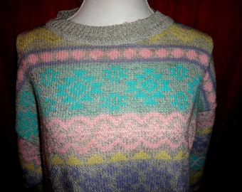 Pullover*Maglione*Vintage*Pastello*unisex*anni '90*L*