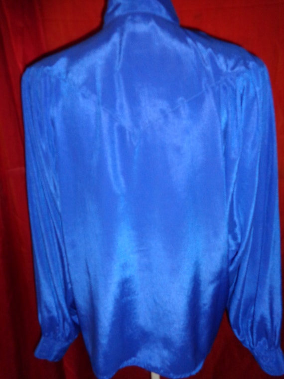 Bluse*Vintage*blau*royal*40*80er*eighties* - image 8