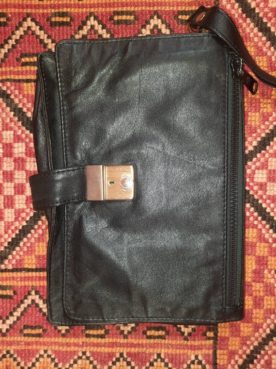 Tasche*Vintage*schwarz*Henkeltasche*Leder* - image 1