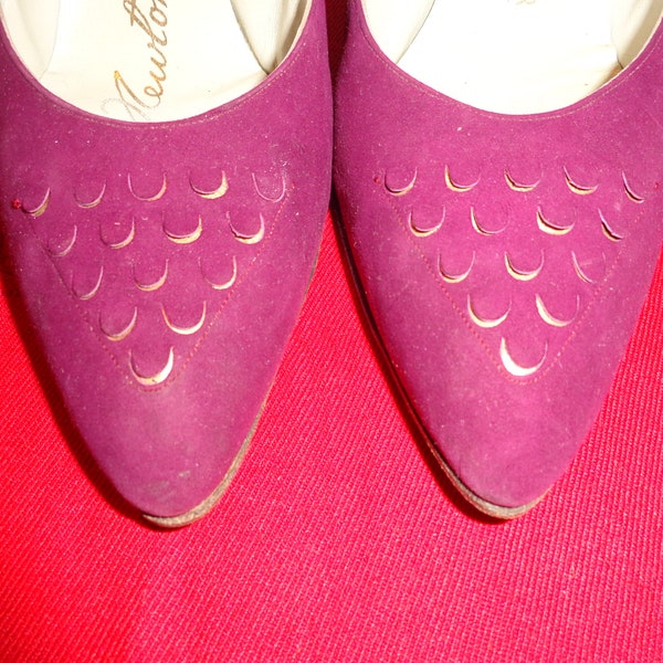 Schuhe*PUmps*Vintage*high heels*lila*Pink*40*