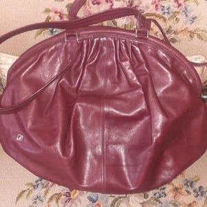 Tasche*Vintage*rot*bordeaux*Leder*