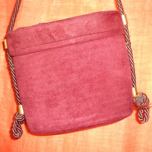 Tasche*vintage*bordeaux*Stoff*