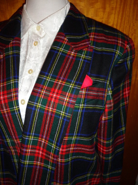 Blazer*Vintage*checkered*oversized*red*42*M*
