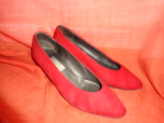 Schuhe*Vintage*rot*Leder*6.5*39* - image 1