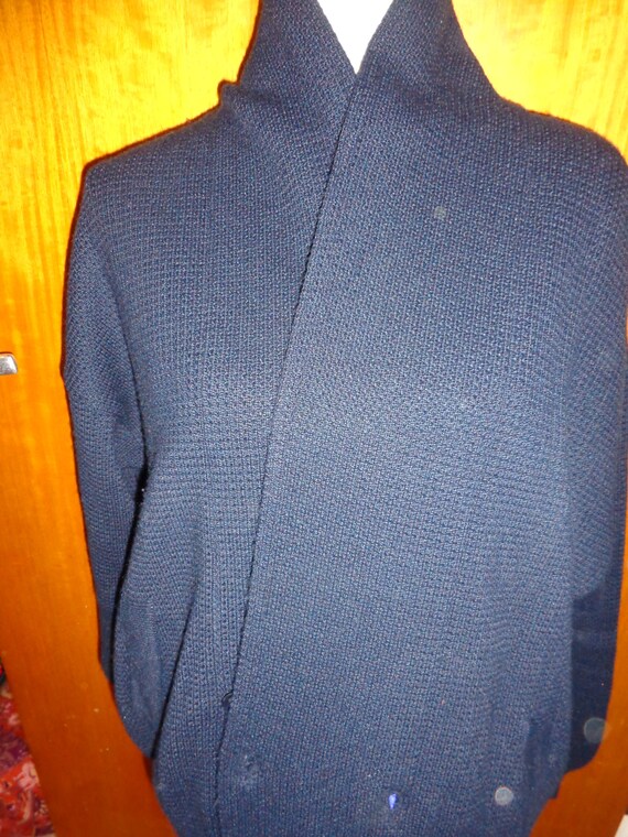 Strickjacke*Blau*wolle*unisex*oversized*M*L*