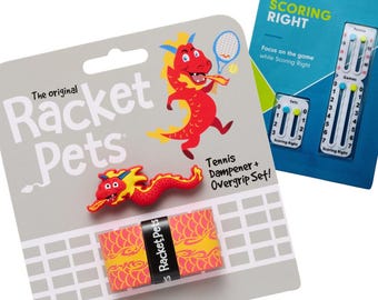 Tennis Score Keeper & Dragon Racket Pet Set