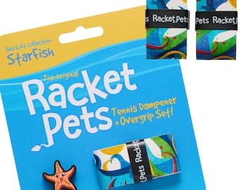 Starfish Tennis Racket Dampener & Overgrip Set - Racket Pets Sea Life Collection