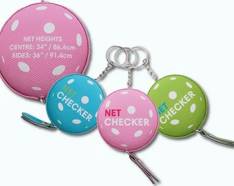 Net Checker - Pickleball Net Height Measuring Tape and Keyring