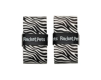 2 Pack Zebra Tennis Racket Overgrip Tape: Dry Finish