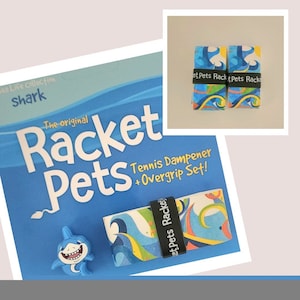 Shark Tennis Racket Dampener & Overgrip Set - Sea Life Collection