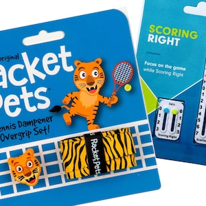 VALUE PACK - 1 Scoring Right Tennis Score Keeper and 1 Tiger Racket Pet Set for Tennis Racquet