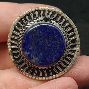 Afghan Jewelry Beautiful Tribal Natural Lapis Lazuli Stone Ring German Silver Beautiful Handmade Ring